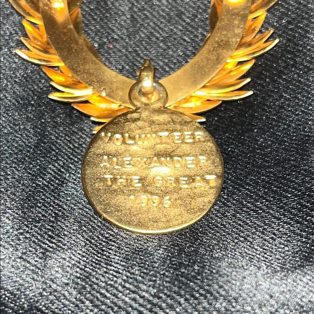 Gold and Blue Winged Brooch - Picture 3 of 7